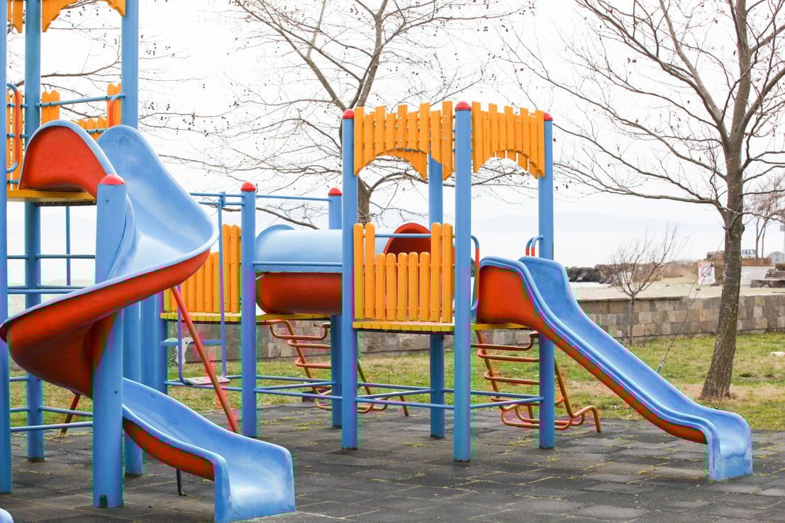 Colorful Children's Playground at a City Park